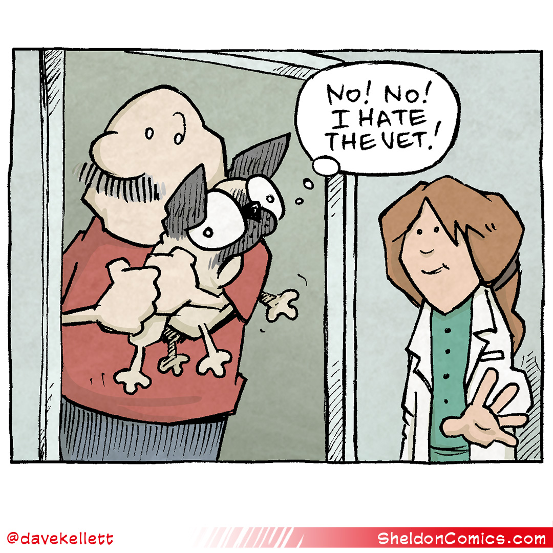 at-the-vet-sheldon-comic-strip