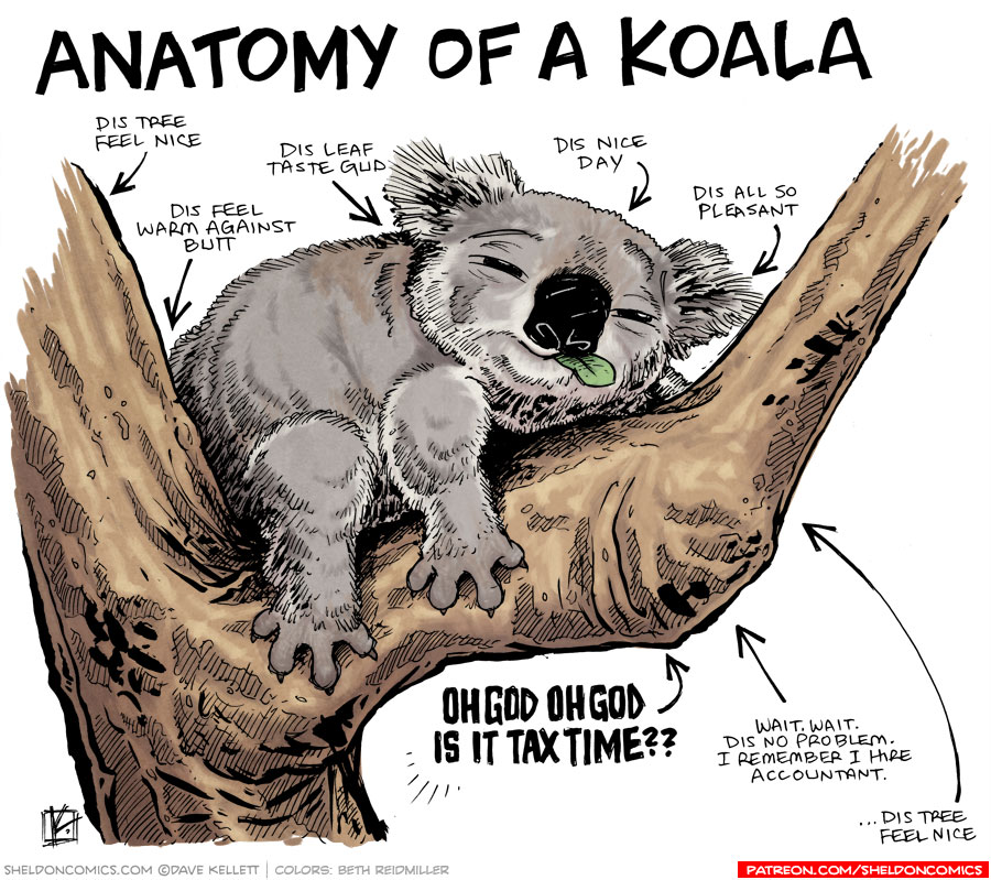 Anatomy of a Koala - Sheldon® Comic Strip